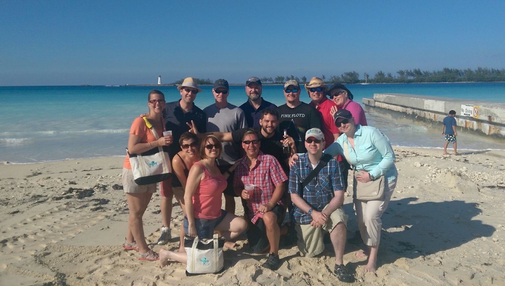 On the beach in Nassau after the best on-shore day ever 