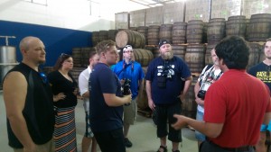 A class in how rum is distilled, stored, and bottled at John Watling's. 