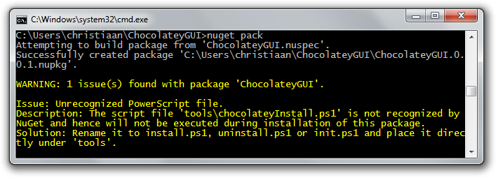 chocolatey package