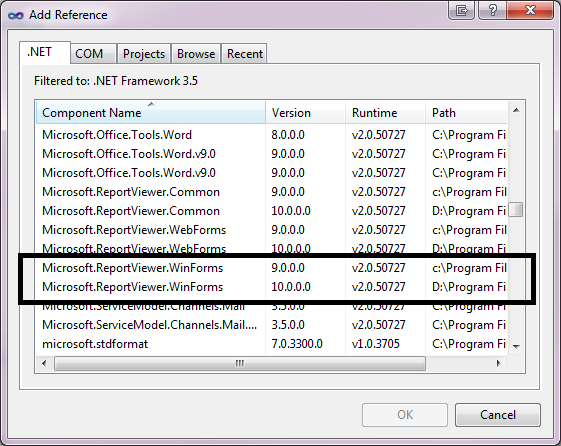 Microsoft reportviewer common version 10.0 0.0 download